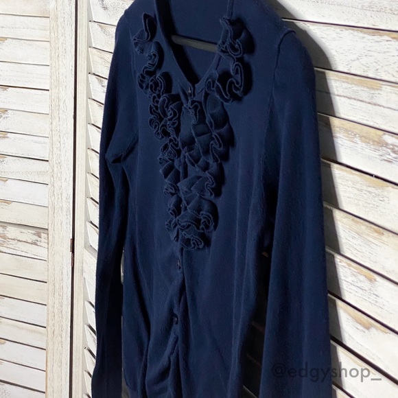 J. Crew Factory | Ruffled Celosia Cardigan Sweater - Picture 2 of 7
